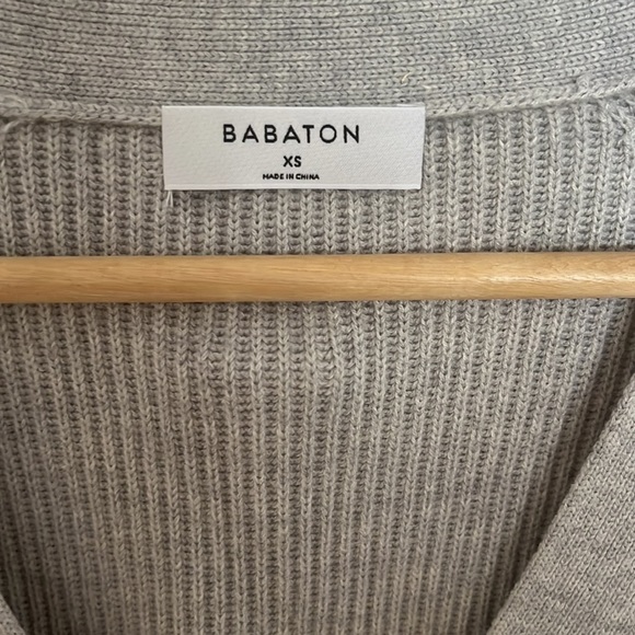 Aritzia Grey Button Down Sweater - Picture 3 of 5